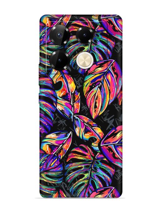 Tropical Seamless Vector Embossed Soft Silicone Case for Infinix Note 40 Pro (5G)