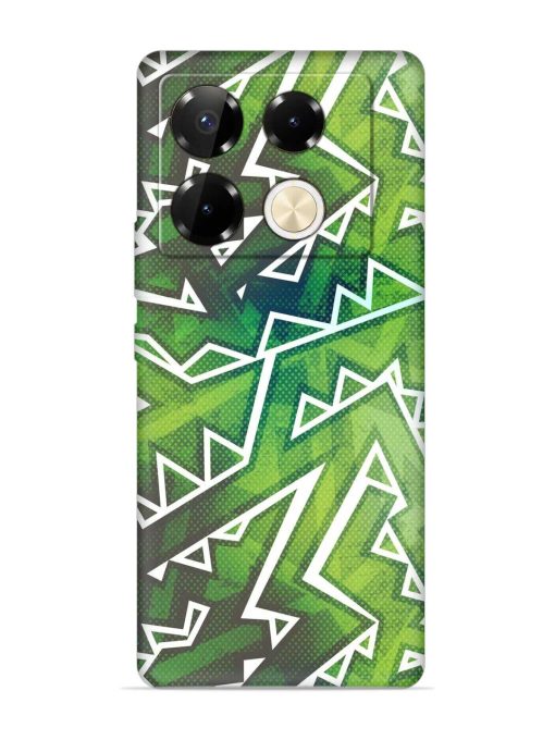 Green Graffiti Seamless Embossed Soft Silicone Case for Infinix Note 40 Pro (5G) Zapvi