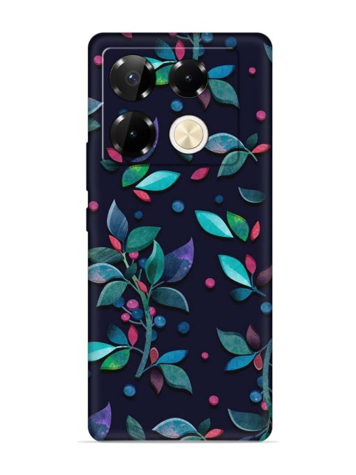 Decorative Watercolor Flower Embossed Soft Silicone Case for Infinix Note 40 Pro (5G) Zapvi