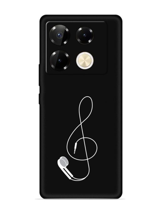 Music Earphone Vector Embossed Soft Silicone Case for Infinix Note 40 Pro (5G) Zapvi