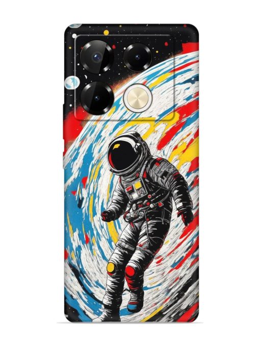 Astronaut Art Embossed Soft Silicone Case for Infinix Note 40 Pro (5G) Zapvi