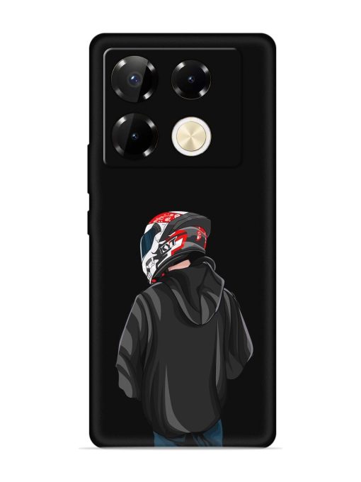 Motorcycle Rider Embossed Soft Silicone Case for Infinix Note 40 Pro (5G)