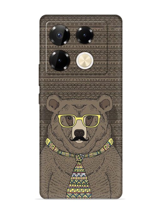 Grizzly Bear Embossed Soft Silicone Case for Infinix Note 40 Pro (5G) Zapvi