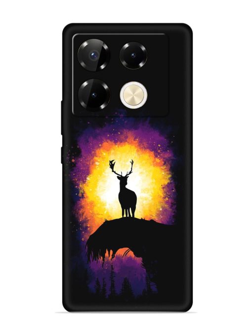 Elk Animal Art Embossed Soft Silicone Case for Infinix Note 40 Pro (5G) Zapvi