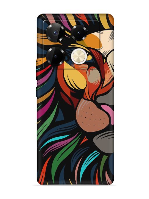 Trippy Lion Art Embossed Soft Silicone Case for Infinix Note 40 Pro (5G) Zapvi