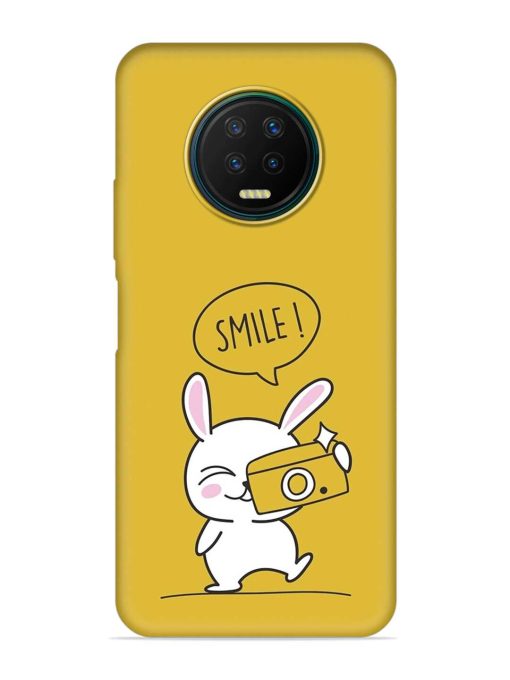 Hey Smile Please Embossed Soft Silicone Case for Infinix Note 7 Zapvi