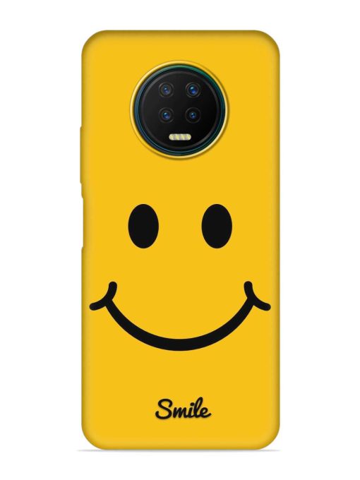 Yellow Smiley Embossed Soft Silicone Case for Infinix Note 7 Zapvi