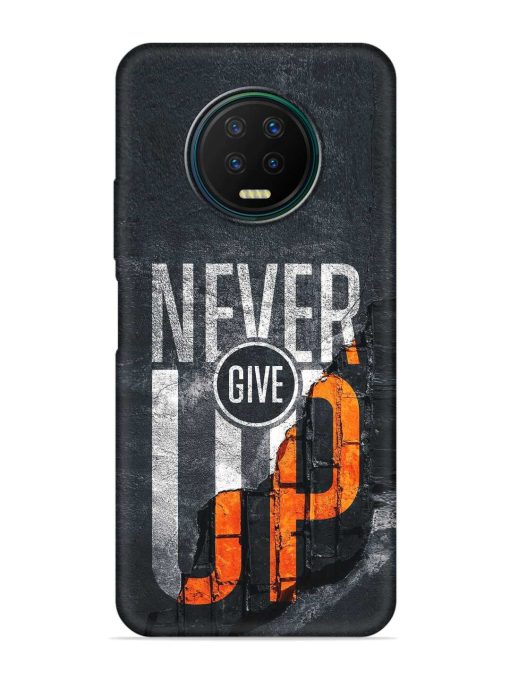 Never Give Up Embossed Soft Silicone Case for Infinix Note 7 Zapvi