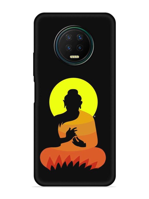 Buddha Art Black Embossed Soft Silicone Case for Infinix Note 7 Zapvi