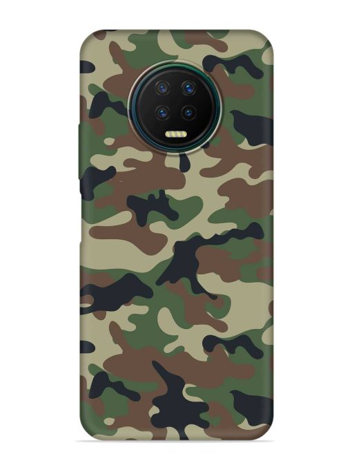 Army Military Camouflage Dark Green Embossed Soft Silicone Case for Infinix Note 7 Zapvi