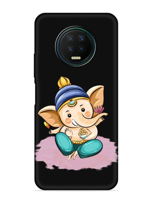 Bal Ganesh Vector Art Embossed Soft Silicone Case for Infinix Note 7 Zapvi