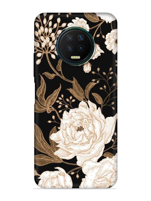 Peonies Roses Floral Embossed Soft Silicone Case for Infinix Note 7 Zapvi