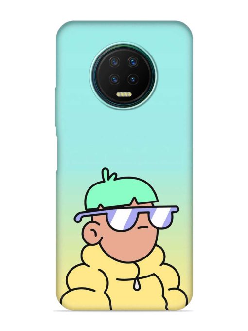 Doodles Cool Character Embossed Soft Silicone Case for Infinix Note 7 Zapvi