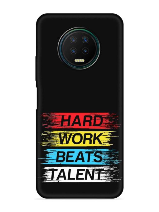 Hard Work Beats Embossed Soft Silicone Case for Infinix Note 7 Zapvi