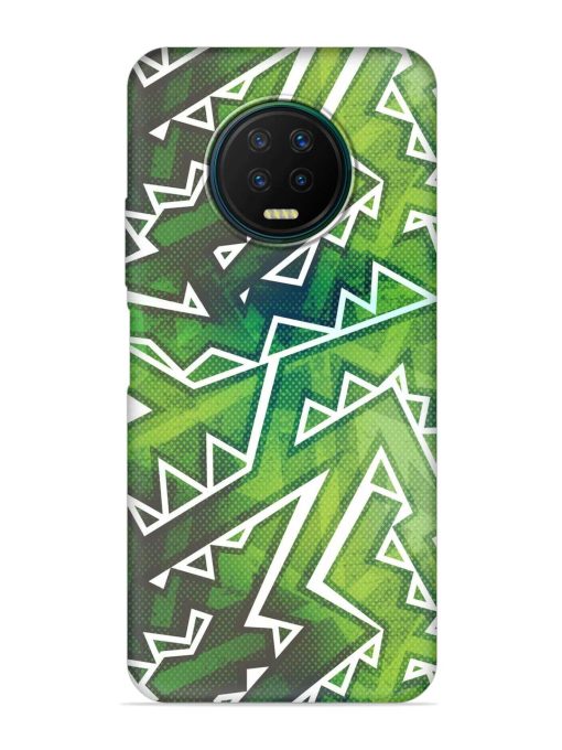 Green Graffiti Seamless Embossed Soft Silicone Case for Infinix Note 7 Zapvi