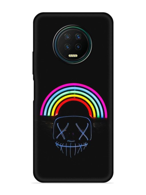 Mask Rainbow Embossed Soft Silicone Case for Infinix Note 7 Zapvi