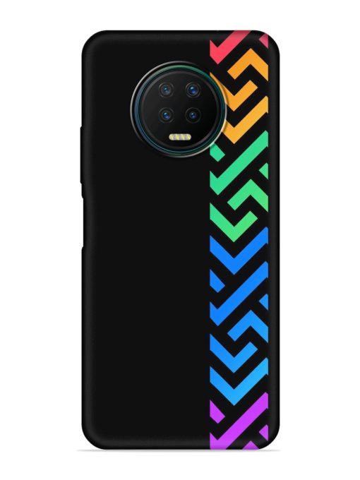 Colorshape Stripes Embossed Soft Silicone Case for Infinix Note 7 Zapvi