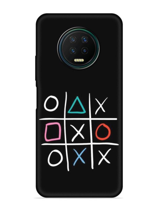 Super Neon Tic-Tac-Toe Embossed Soft Silicone Case for Infinix Note 7 Zapvi