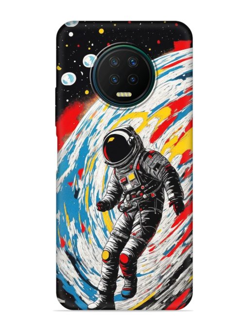 Astronaut Art Embossed Soft Silicone Case for Infinix Note 7 Zapvi