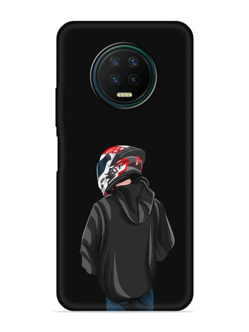 Motorcycle Rider Embossed Soft Silicone Case for Infinix Note 7 Zapvi