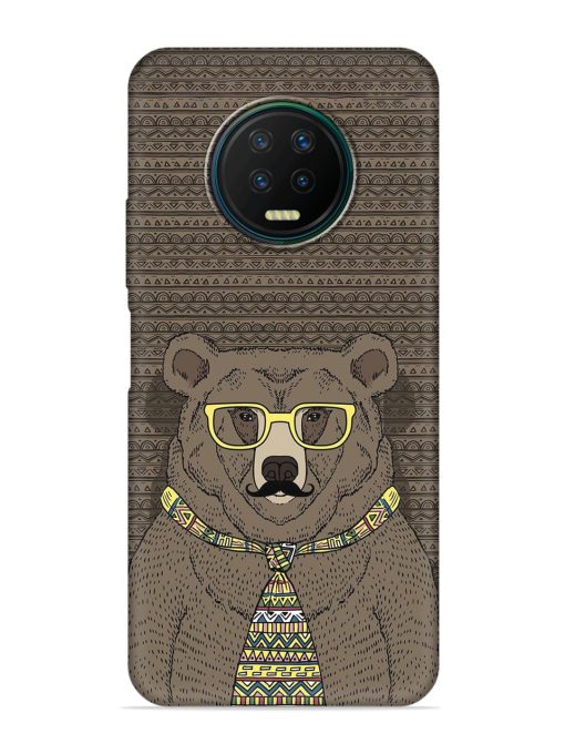 Grizzly Bear Embossed Soft Silicone Case for Infinix Note 7 Zapvi