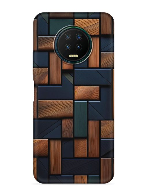 Wooden Background Cubes Embossed Soft Silicone Case for Infinix Note 7 Zapvi