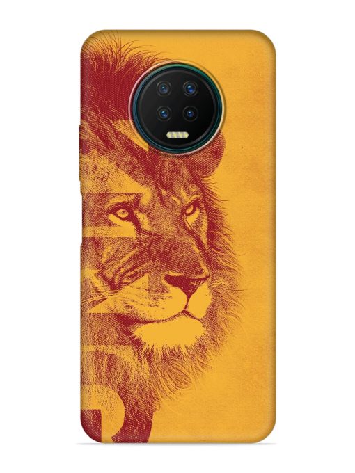 Gold Lion Crown Art Embossed Soft Silicone Case for Infinix Note 7 Zapvi