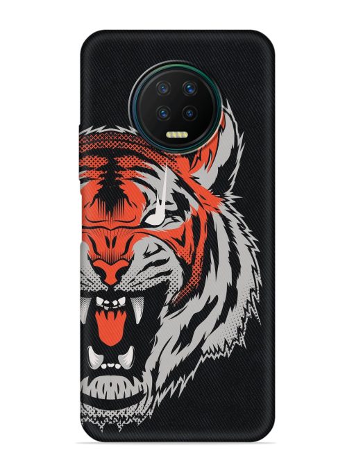 Tiger Aggression Embossed Soft Silicone Case for Infinix Note 7 Zapvi