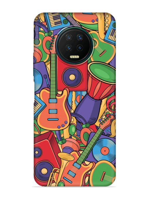 Colorful Music Art Embossed Soft Silicone Case for Infinix Note 7 Zapvi