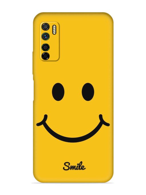 Yellow Smiley Embossed Soft Silicone Case for Infinix Note 7 Lite Zapvi