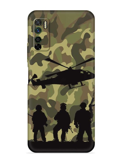 Army Heros Embossed Soft Silicone Case for Infinix Note 7 Lite Zapvi