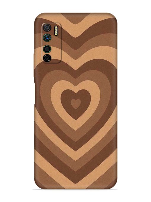 Brown Heart Embossed Soft Silicone Case for Infinix Note 7 Lite Zapvi