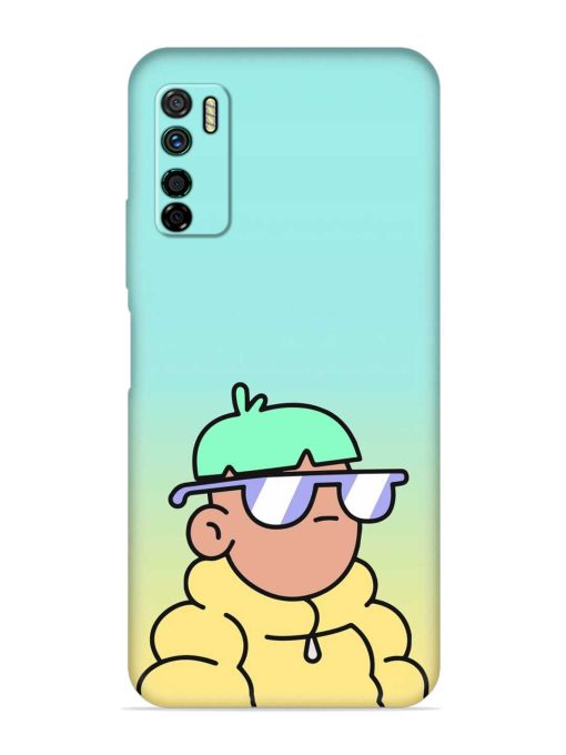 Doodles Cool Character Embossed Soft Silicone Case for Infinix Note 7 Lite Zapvi