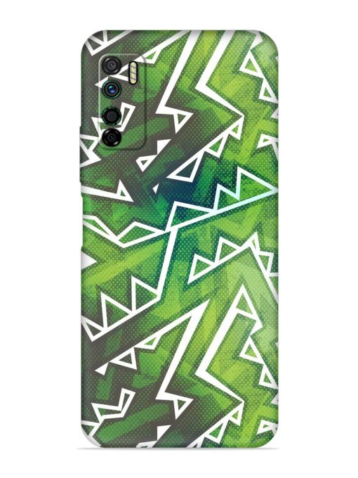 Green Graffiti Seamless Embossed Soft Silicone Case for Infinix Note 7 Lite Zapvi