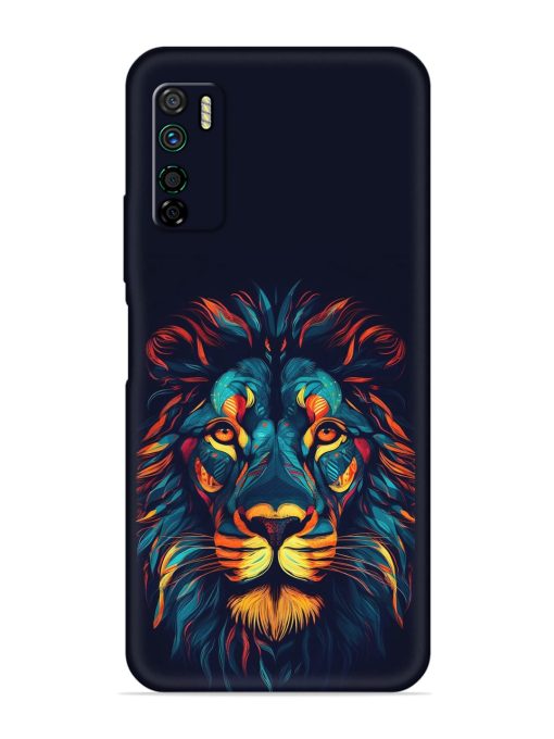 Colorful Lion Embossed Soft Silicone Case for Infinix Note 7 Lite Zapvi