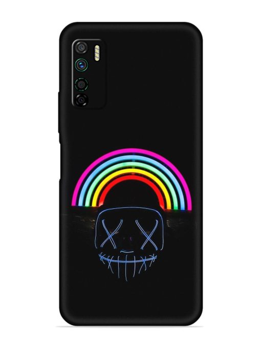 Mask Rainbow Embossed Soft Silicone Case for Infinix Note 7 Lite