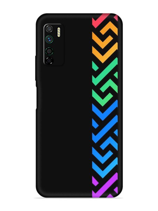 Colorshape Stripes Embossed Soft Silicone Case for Infinix Note 7 Lite