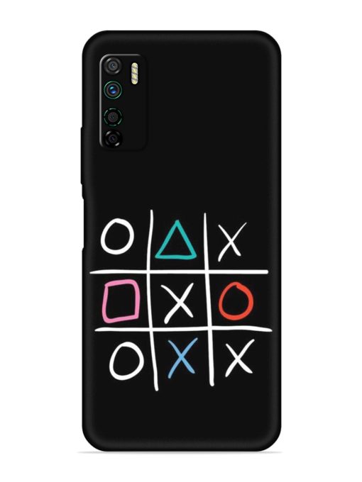 Super Neon Tic-Tac-Toe Embossed Soft Silicone Case for Infinix Note 7 Lite Zapvi