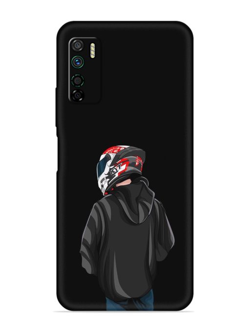 Motorcycle Rider Embossed Soft Silicone Case for Infinix Note 7 Lite Zapvi