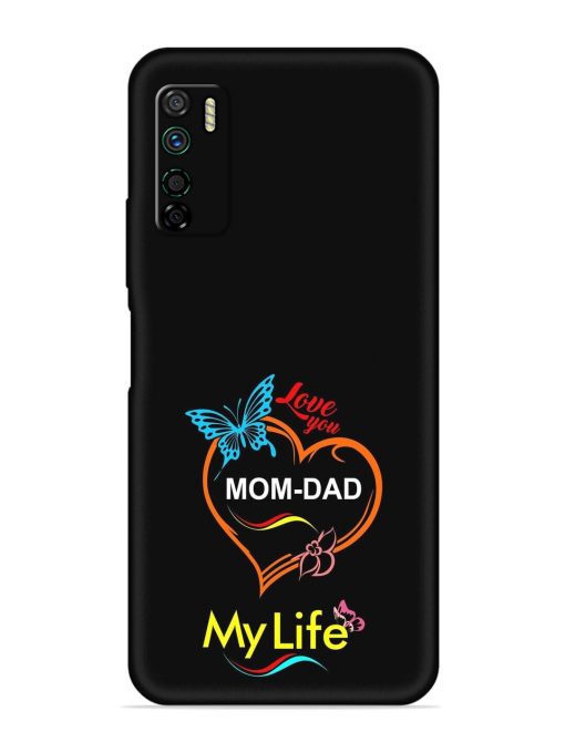 Love You Mom Dad Embossed Soft Silicone Case for Infinix Note 7 Lite