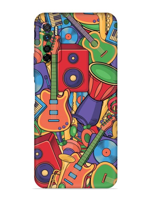 Colorful Music Art Embossed Soft Silicone Case for Infinix Note 7 Lite Zapvi