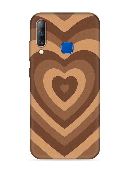 Brown Heart Embossed Soft Silicone Case for Infinix S4 Zapvi