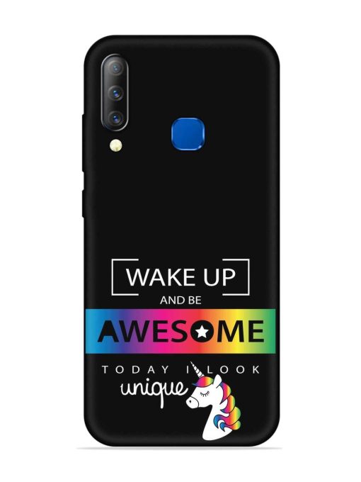 Inspirational Quote Unicorn Embossed Soft Silicone Case for Infinix S4 Zapvi