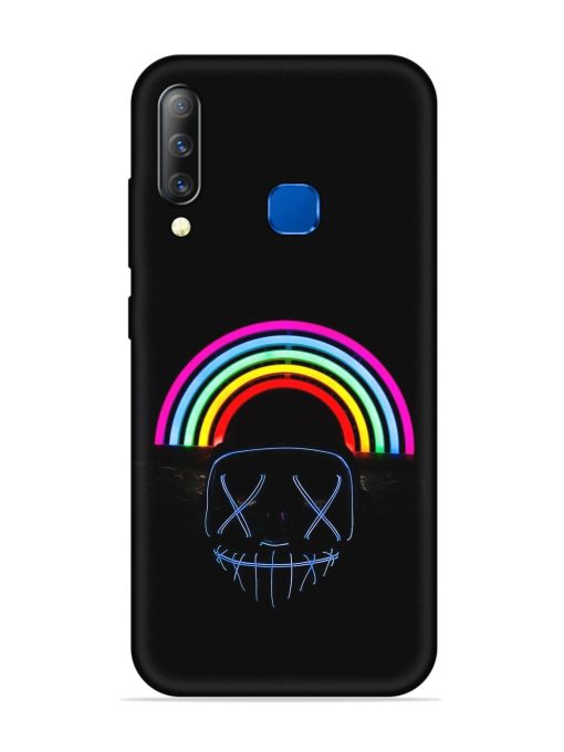 Mask Rainbow Embossed Soft Silicone Case for Infinix S4 Zapvi