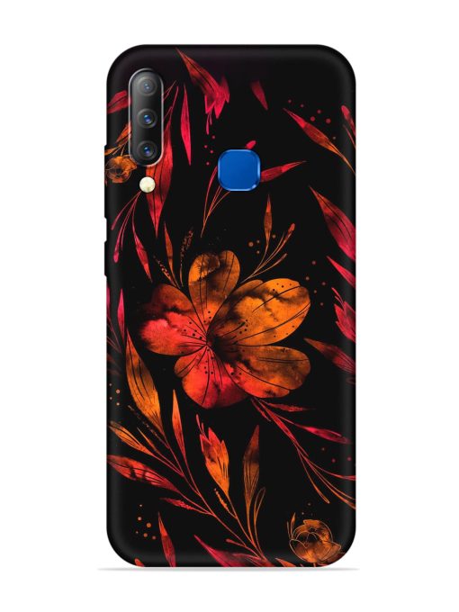 Red Flower Painting Embossed Soft Silicone Case for Infinix S4 Zapvi