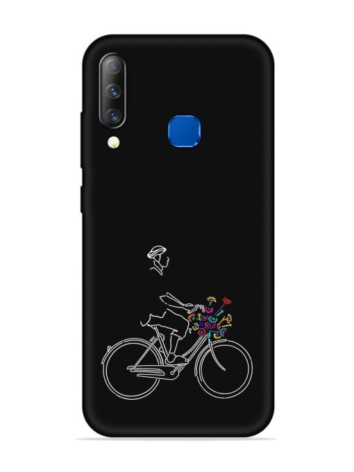 Minimalist Cycle Art Embossed Soft Silicone Case for Infinix S4 Zapvi