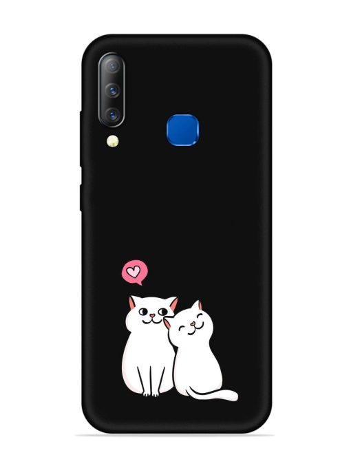 Cute Loving Cats Embossed Soft Silicone Case for Infinix S4 Zapvi