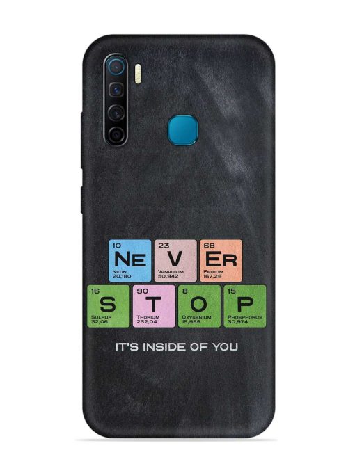 Never Stop It'S Inside Of You Embossed Soft Silicone Case for Infinix S5 Zapvi