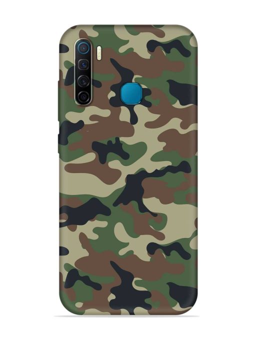 Army Military Camouflage Dark Green Embossed Soft Silicone Case for Infinix S5 Zapvi