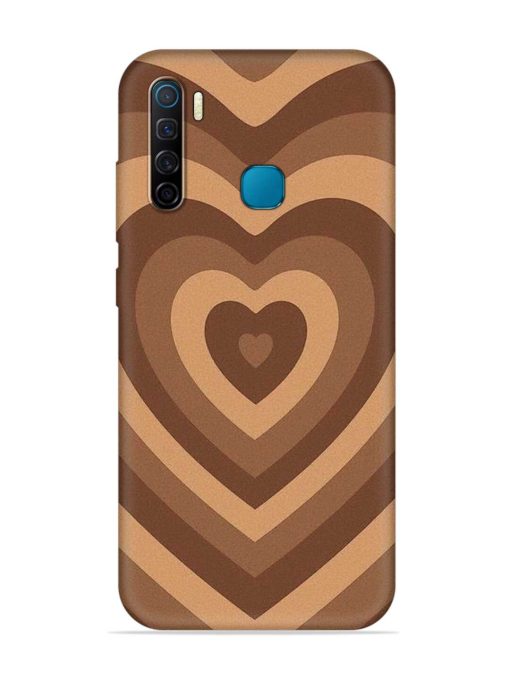 Brown Heart Embossed Soft Silicone Case for Infinix S5 Zapvi